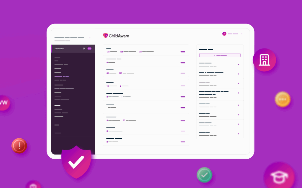 ChildAware Dashboard – details removed at request of client